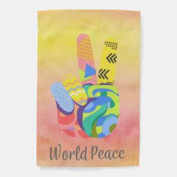 World Peace Mini Garden Flag by CreativeCantonMusic at Zazzle