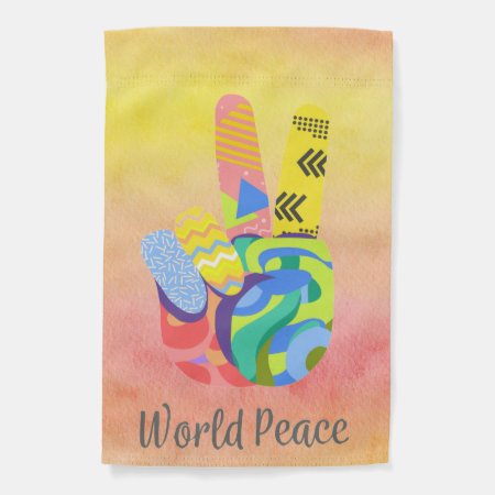 World Peace Mini Garden Flag