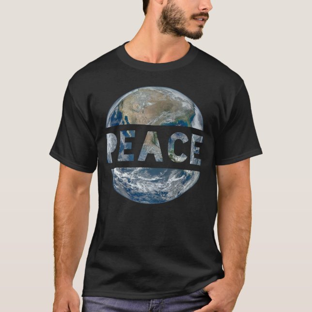 World Peace On Earth Conscious Humanity Love T-Shirt (Front)