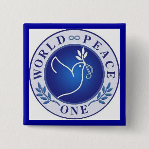 world peace one pinback button