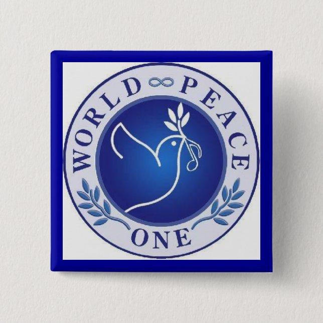 world peace one pinback button (Front)