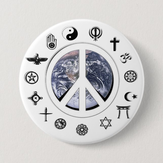 World Peace - Peace on Earth Button (Front)