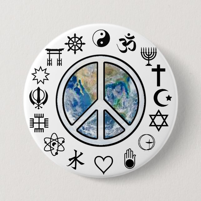 World Peace - Peace on Earth Button (Front)