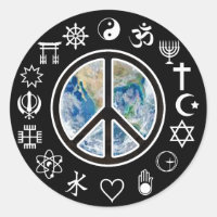 World Peace - Peace on Earth Classic Round Sticker