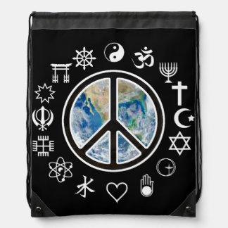 World Peace - Peace on Earth Drawstring Bag