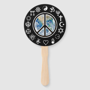 World Peace - Peace on Earth Hand Fan