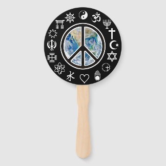 World Peace - Peace on Earth Hand Fan