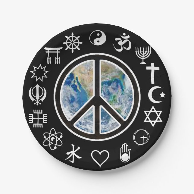 World Peace - Peace on Earth Paper Plates (Front)