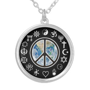 World Peace - Peace on Earth Silver Plated Necklace