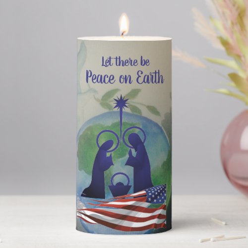 World Peace Pillar Candle