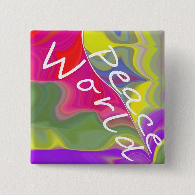 World Peace Pinback Button (Front)