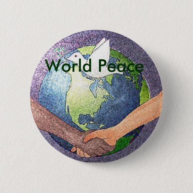 World Peace Pinback Button (Front)