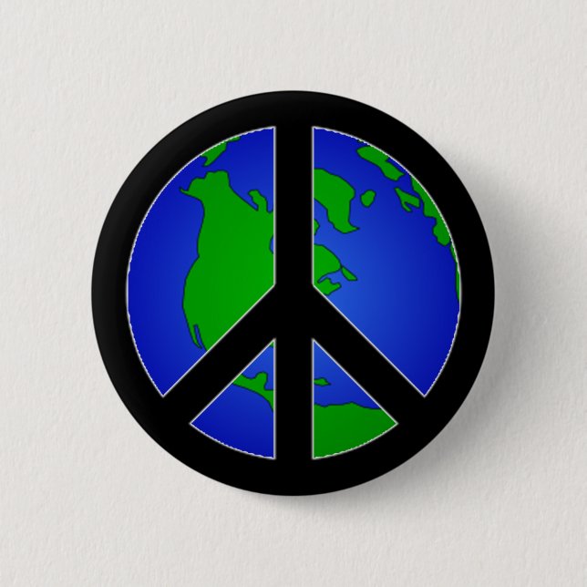 World Peace Pinback Button (Front)