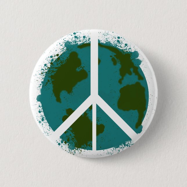 World Peace Pinback Button (Front)