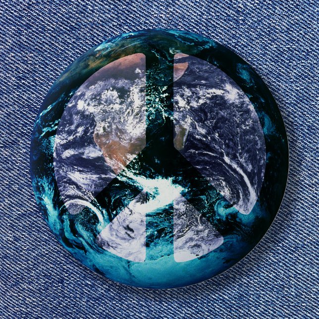 World Peace Pinback Button (World Peace Pinback Button)