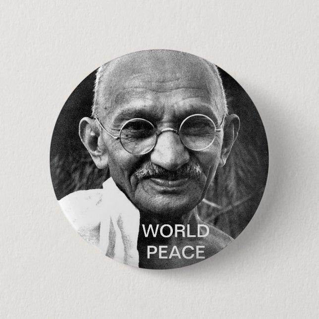 WORLD PEACE PINBACK BUTTON (Front)