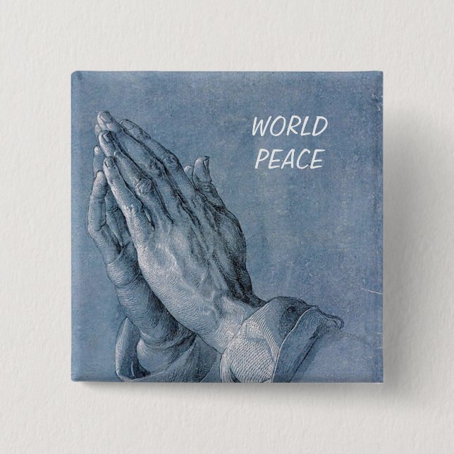 world peace pinback button (Front)