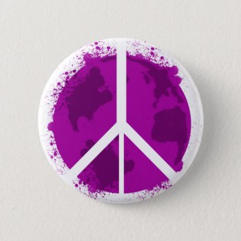 World Peace  Pink Pinback Button by jamierushad at Zazzle