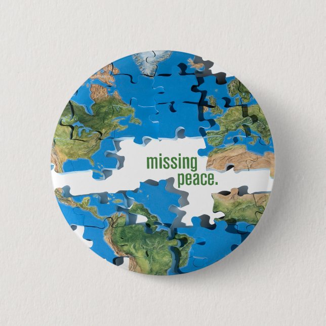 World Peace Puzzle Button (Front)