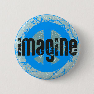 World Peace Sign Pinback Button