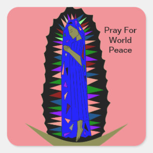 WORLD PEACE SQUARE STICKER