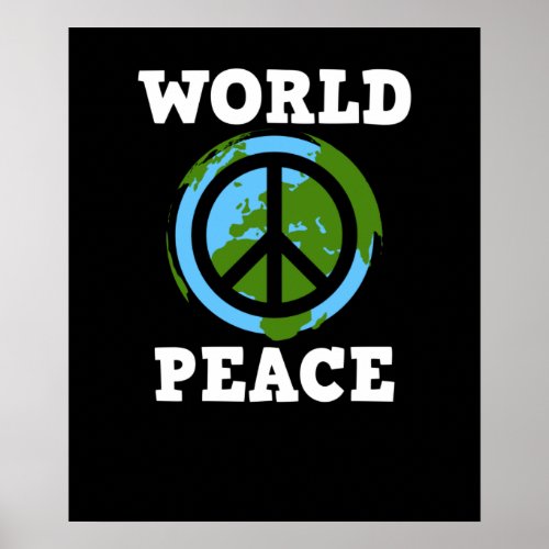 World Peace Support Earth Peace Day Lover Graphic Poster