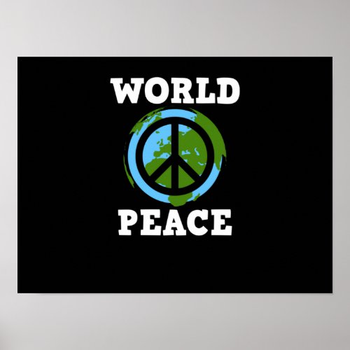 World Peace Support Earth Peace Day Lover Graphic Poster