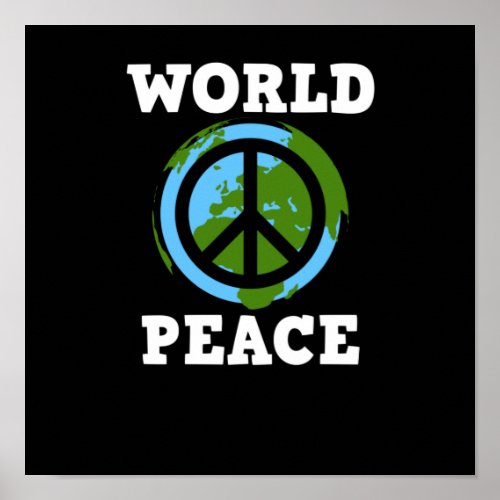 World Peace Support Earth Peace Day Lover Graphic Poster