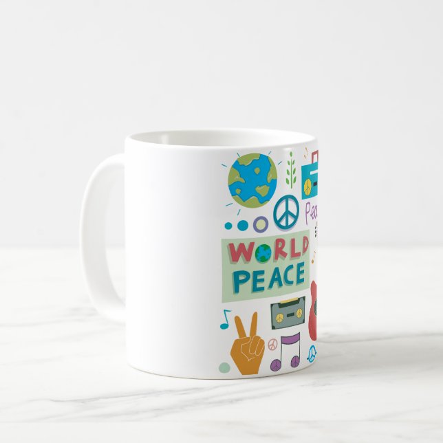 World Peace Symbols Mug (Front Left)