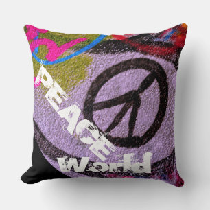 world peace throw pillow