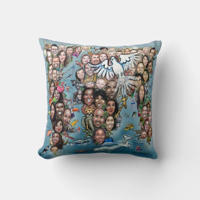 World Peace Throw Pillow (Front)
