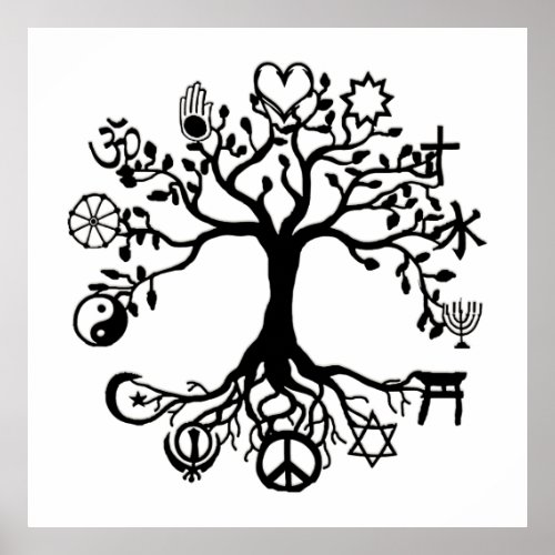 World Peace Tree Poster
