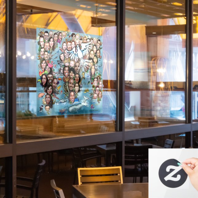 World Peace Window Cling (Restaurant Window)