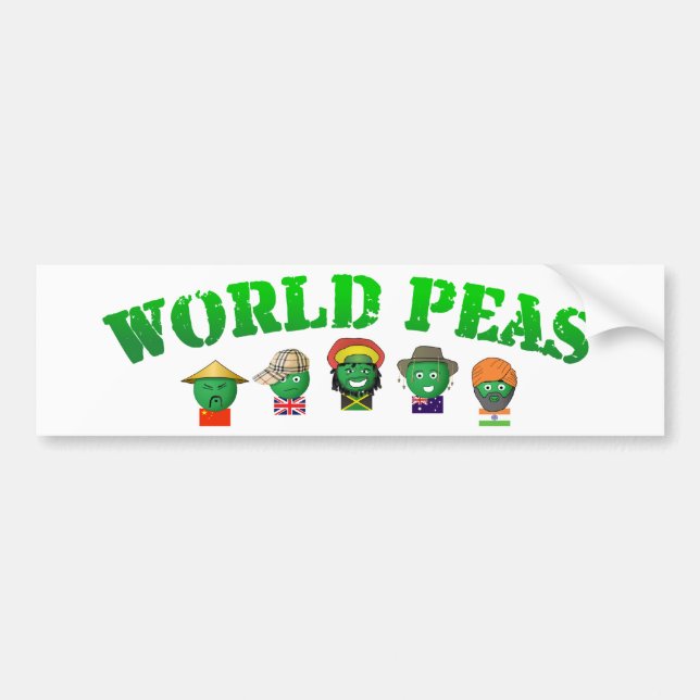 World Peas Bumper Sticker (Front)