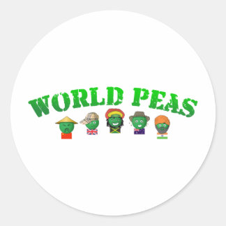 World Peas Classic Round Sticker