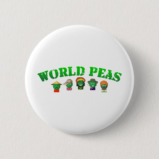 World Peas Pinback Button (Front)