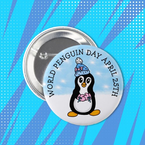World Penguin Day April 25th Holiday   Button