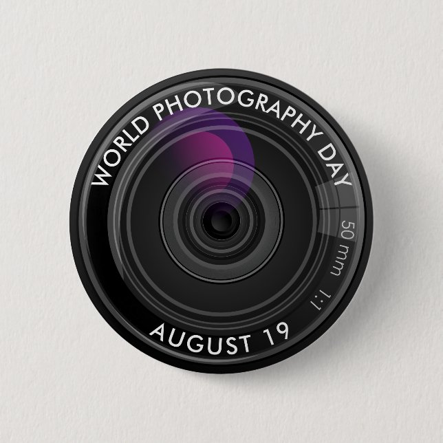 World Photography Day Button (Front)