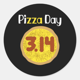 World Pi Day Pizza Pun Shirt 3.14 Pizza Pi Classic Round Sticker