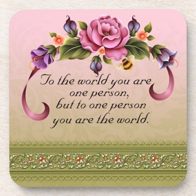 World Plastic coasters/cork back - set of 6 Drink Coaster (Front)