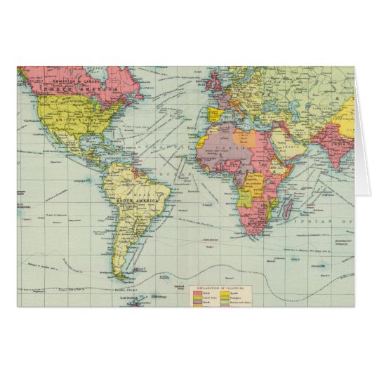 World political Map Cards (Front Horizontal)