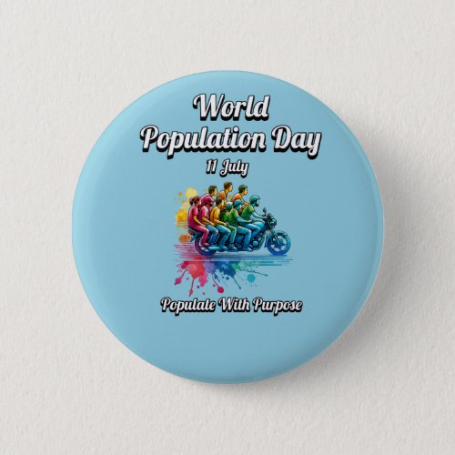 World Population Day 11 July  Button