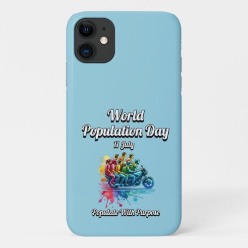World Population Day 11 July  iPhone 11 Case