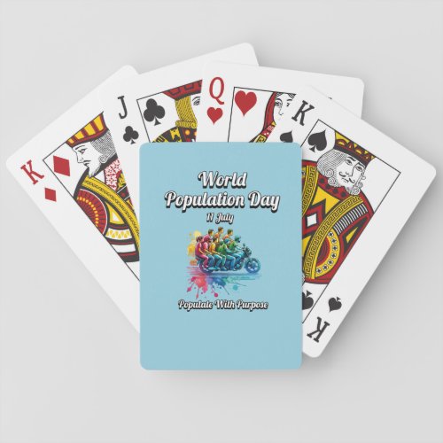 World Population Day 11 July  Playing Cards