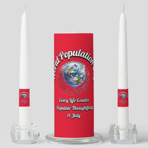 World Population Day Every Life Counts Unity Candle Set
