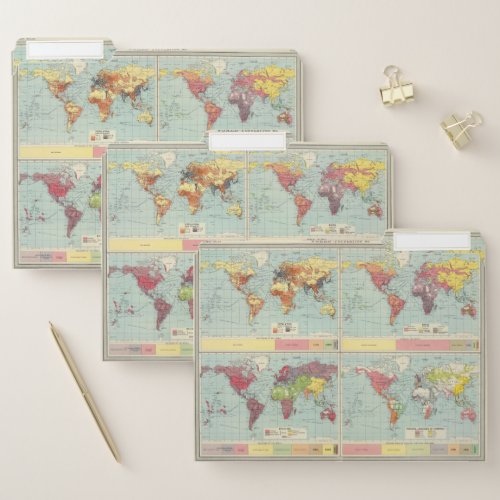 World population Map File Folder