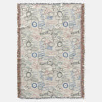 World Postage Stamps Pattern