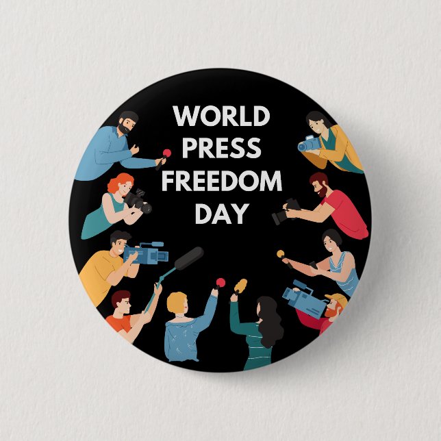 World Press Freedom Day Button (Front)