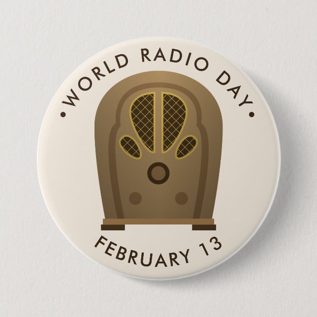 World Radio Day Button (Front)