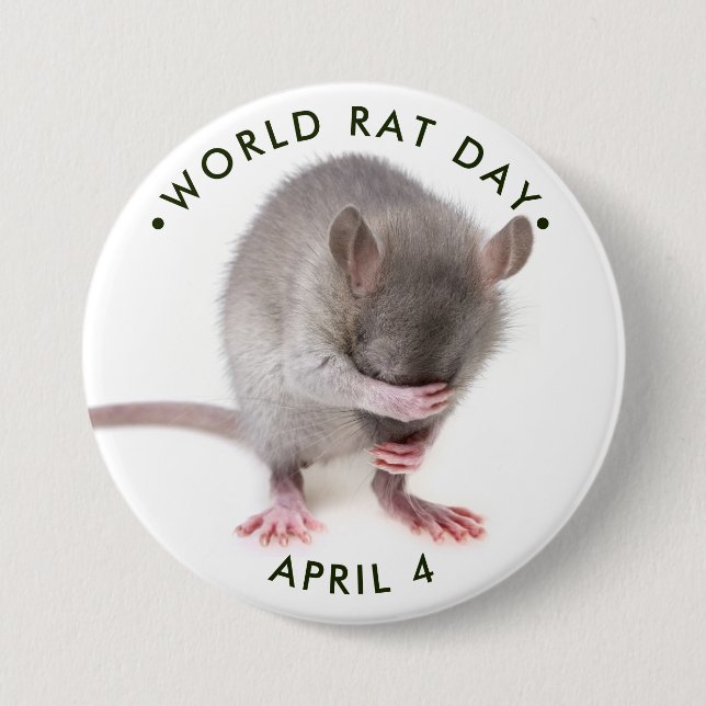 World Rat Day Button (Front)